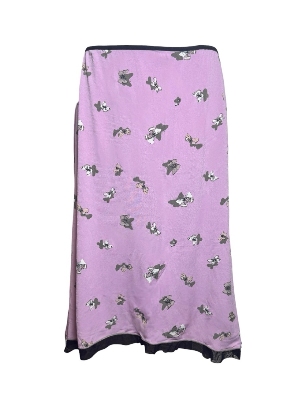 Y2K Studio M Lavender Purple Butterfly Print Midi Skirt Size Medium